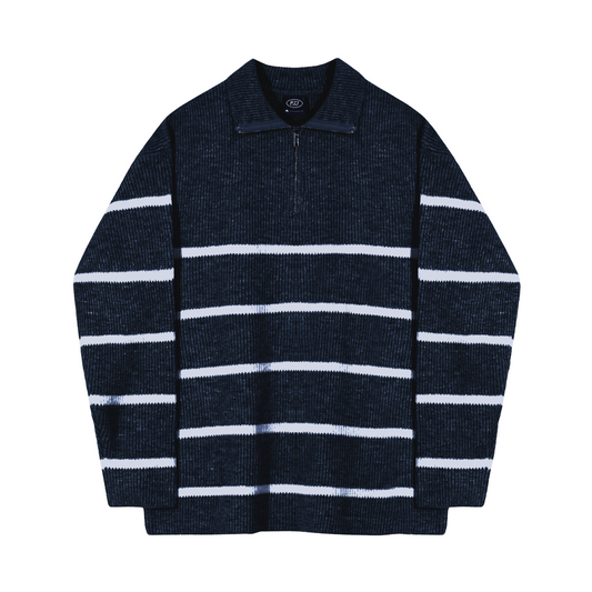 Lapel Quarter-Zip Sweater