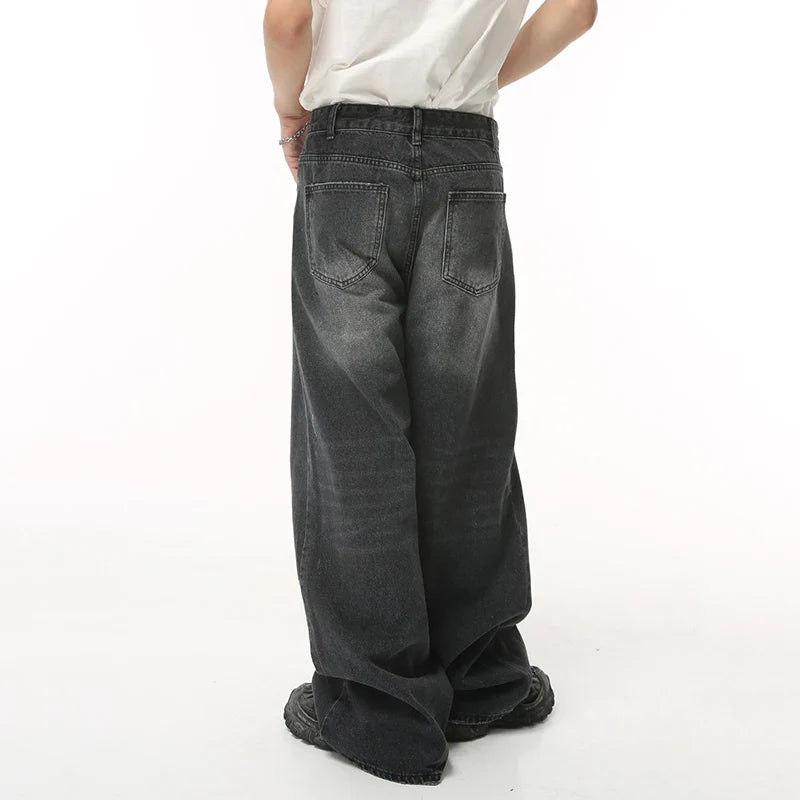 【BAON】Mypent Washing Denim Wide Pants Wide Washed Denim Pants – Mortalvessel